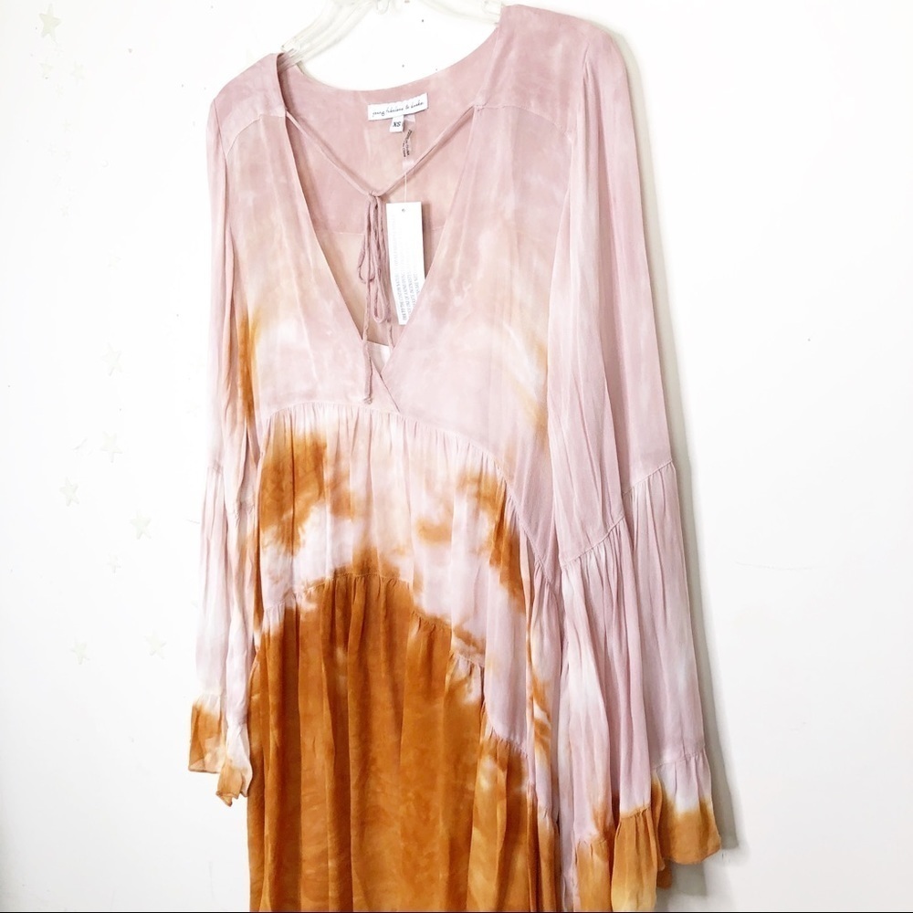 Young fabulous and broke tie-dye BoHo mini Dress - Picture 6 of 13